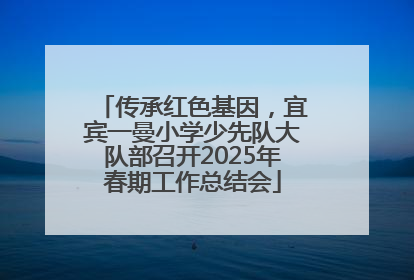传承红色基因，宜宾一曼小学少先队大队部召开2025年春期工作总结会