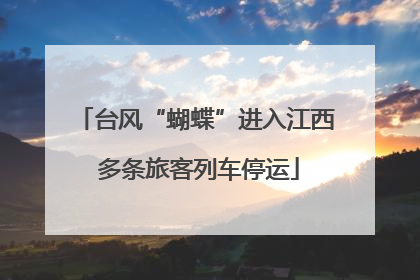 台风“蝴蝶”进入江西 多条旅客列车停运