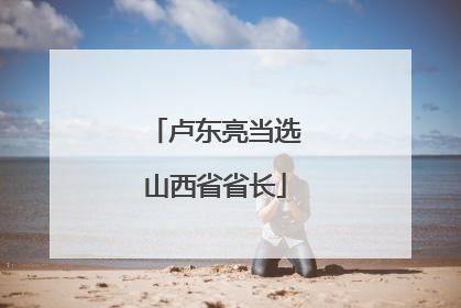卢东亮当选山西省省长