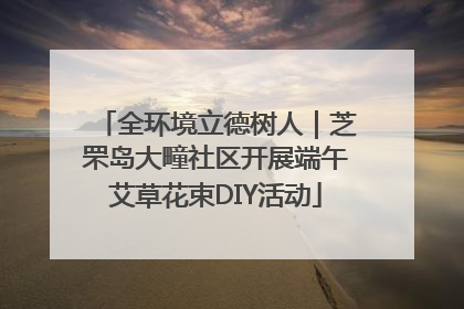 全环境立德树人｜芝罘岛大疃社区开展端午艾草花束DIY活动