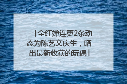 全红婵连更2条动态为陈艺文庆生，晒出最新收获的玩偶