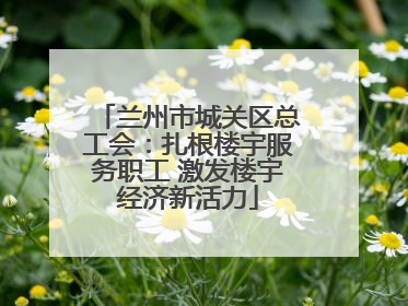 兰州市城关区总工会：扎根楼宇服务职工 激发楼宇经济新活力