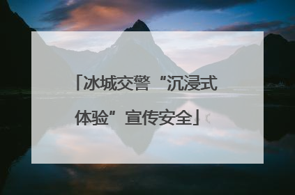 冰城交警“沉浸式体验”宣传安全
