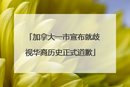 加拿大一市宣布就歧视华裔历史正式道歉