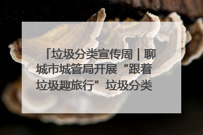 垃圾分类宣传周｜聊城市城管局开展“跟着垃圾趣旅行”垃圾分类科普宣传活动