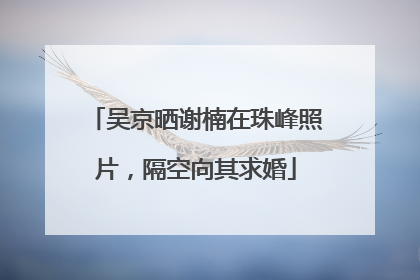 吴京晒谢楠在珠峰照片，隔空向其求婚