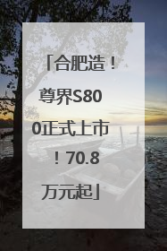 合肥造！尊界S800正式上市！70.8万元起