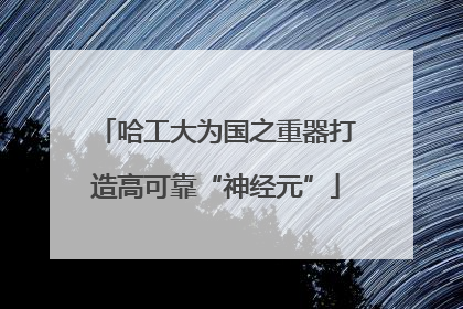 哈工大为国之重器打造高可靠“神经元”