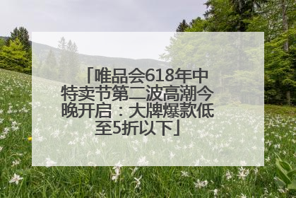 唯品会618年中特卖节第二波高潮今晚开启：大牌爆款低至5折以下