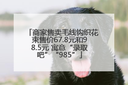 商家售卖毛线钩织花束售价67.8元和98.5元 寓意“录取吧”“985”