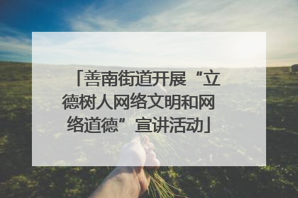 善南街道开展“立德树人网络文明和网络道德”宣讲活动