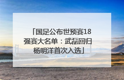 国足公布世预赛18强赛大名单：武磊回归 杨明洋首次入选