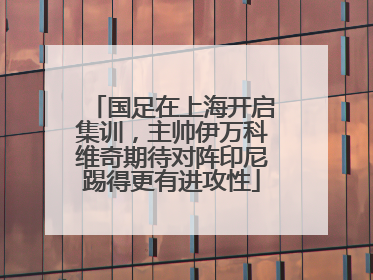 国足在上海开启集训，主帅伊万科维奇期待对阵印尼踢得更有进攻性