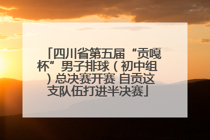 四川省第五届“贡嘎杯”男子排球（初中组）总决赛开赛 自贡这支队伍打进半决赛