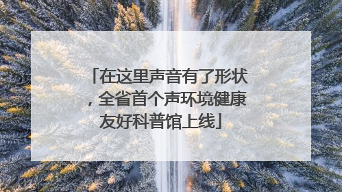 在这里声音有了形状，全省首个声环境健康友好科普馆上线