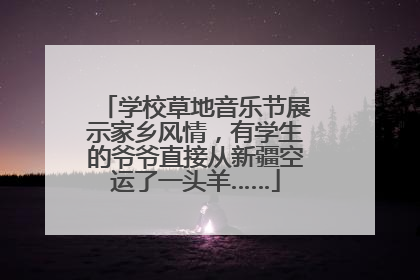 学校草地音乐节展示家乡风情，有学生的爷爷直接从新疆空运了一头羊……