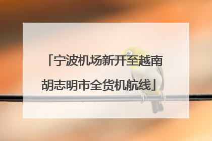 宁波机场新开至越南胡志明市全货机航线