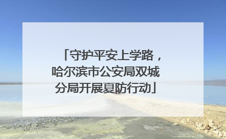 守护平安上学路，哈尔滨市公安局双城分局开展夏防行动