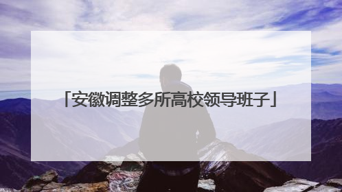 安徽调整多所高校领导班子