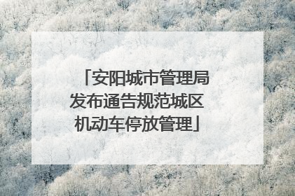安阳城市管理局发布通告规范城区机动车停放管理