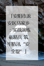 安阳市龙安区马家乡：实战演练砺精兵 筑牢防汛“安全堤”