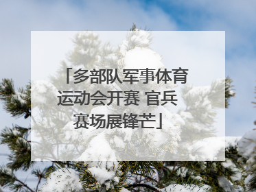 多部队军事体育运动会开赛 官兵赛场展锋芒