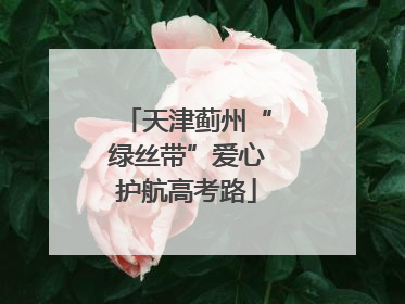 天津蓟州“绿丝带”爱心护航高考路