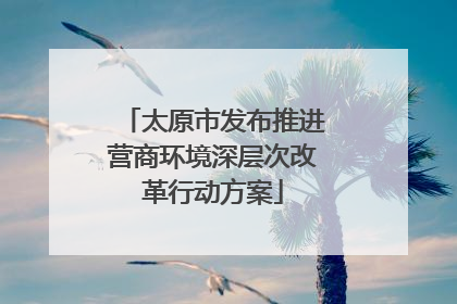 太原市发布推进营商环境深层次改革行动方案