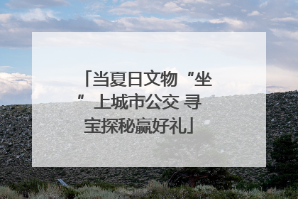 当夏日文物“坐”上城市公交 寻宝探秘赢好礼