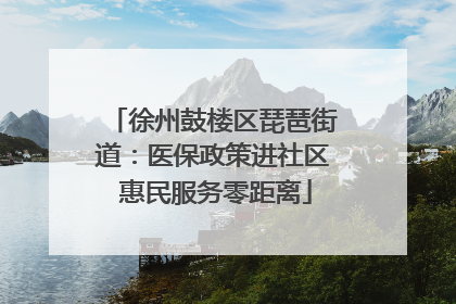徐州鼓楼区琵琶街道：医保政策进社区 惠民服务零距离