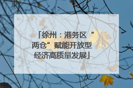 徐州：港务区“两仓”赋能开放型经济高质量发展
