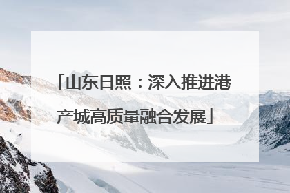 山东日照：深入推进港产城高质量融合发展
