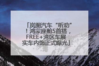 岚图汽车“听劝”！鸿蒙座舱5首搭，FREE+湾区车展实车内饰正式曝光