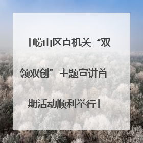 崂山区直机关“双领双创”主题宣讲首期活动顺利举行