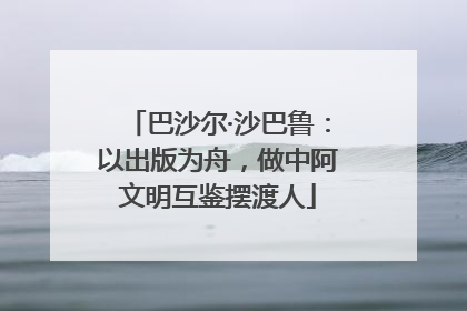 巴沙尔·沙巴鲁：以出版为舟，做中阿文明互鉴摆渡人