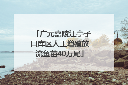 广元嘉陵江亭子口库区人工增殖放流鱼苗40万尾