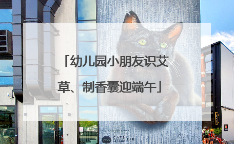 幼儿园小朋友识艾草、制香囊迎端午