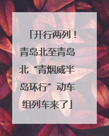 开行两列！青岛北至青岛北“青烟威半岛环行”动车组列车来了