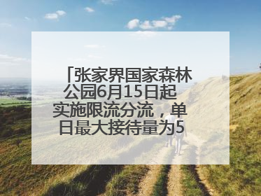 张家界国家森林公园6月15日起实施限流分流，单日最大接待量为5.3万人