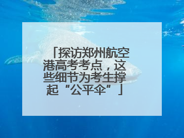 探访郑州航空港高考考点，这些细节为考生撑起“公平伞”