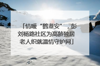 情暖“鹤耋安”，彭刘杨路社区为高龄独居老人织就温情守护网