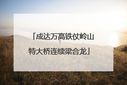 成达万高铁仗岭山特大桥连续梁合龙
