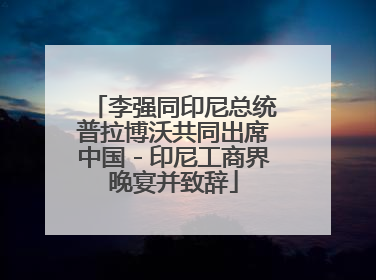李强同印尼总统普拉博沃共同出席中国－印尼工商界晚宴并致辞