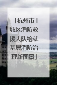 杭州市上城区消防救援大队绘就基层消防治理新图景