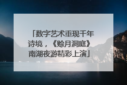 数字艺术重现千年诗境，《赊月洞庭》南湖夜游精彩上演