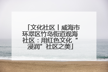 文化社区丨威海市环翠区竹岛街道观海社区：用红色文化“浸润”社区之美