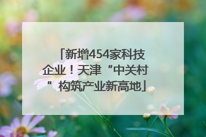 新增454家科技企业！天津“中关村”构筑产业新高地