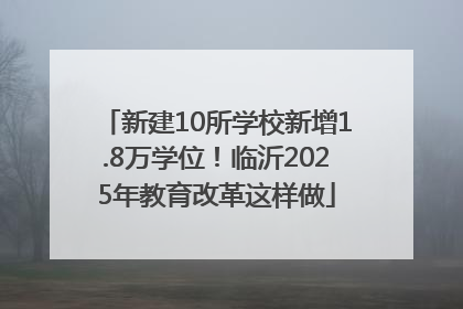 新建10所学校新增1.8万学位！临沂2025年教育改革这样做