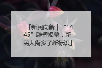 新民向新｜“1445”雕塑揭幕，新民大街多了新标识