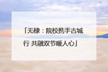 无棣：院校携手古城行 共融双节暖人心